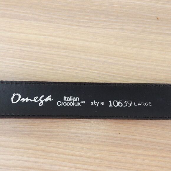 Vintage Crocodile Belt Small Exotic Leather Italian Dress Western Crocolux Omega - Picture 4 of 16